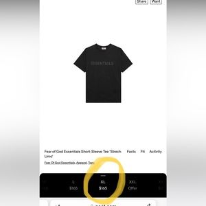 essentials black t shirt